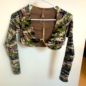 Skims Camo swim top